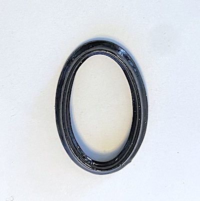 Ram svart oval 3 cm