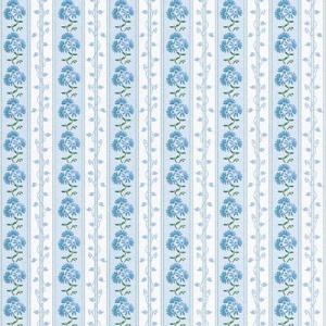 Tapet blå aster randig