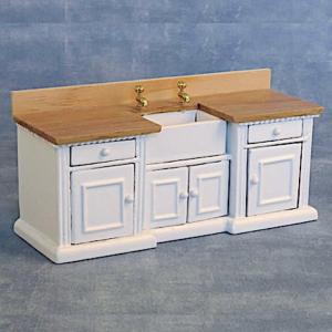 Diskbänk köksbänk badrums-kommod vit