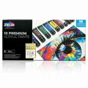 10 st hobbyfärg premium hög pigment 38 ml pro