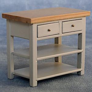 Köksbänk sidobänk grå shaker-stil