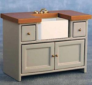 Diskbänk grå shaker-stil