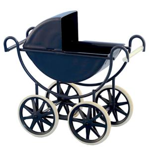 Barnvagn för dockhusbaby navy