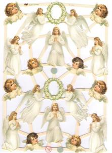 Bokmärken barn änglar krans EF