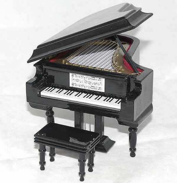 Flygel svart baby grand piano