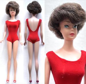 Barbie #850 bubble cut brunett fr 1964-67, transitional