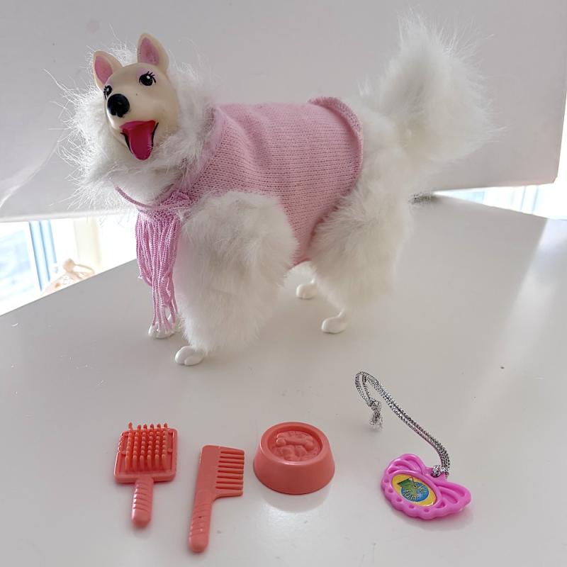 Barbie #7272 Snowball hund fr 1990 (#10538) komplett