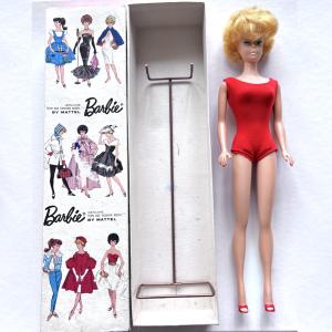 Barbie #850 bubble cut platinum fr 1964-67, transitional, boxed