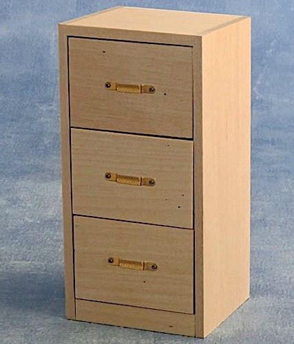 Dokumentskåp m lådor omålad