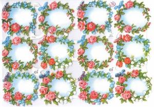 Bokmärken blomkransar