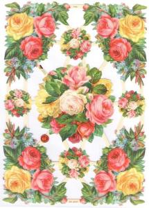 Bokmärken blommande retro03