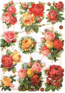 Bokmärken blommande retro01