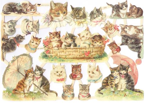 Bokmärken katter retro4