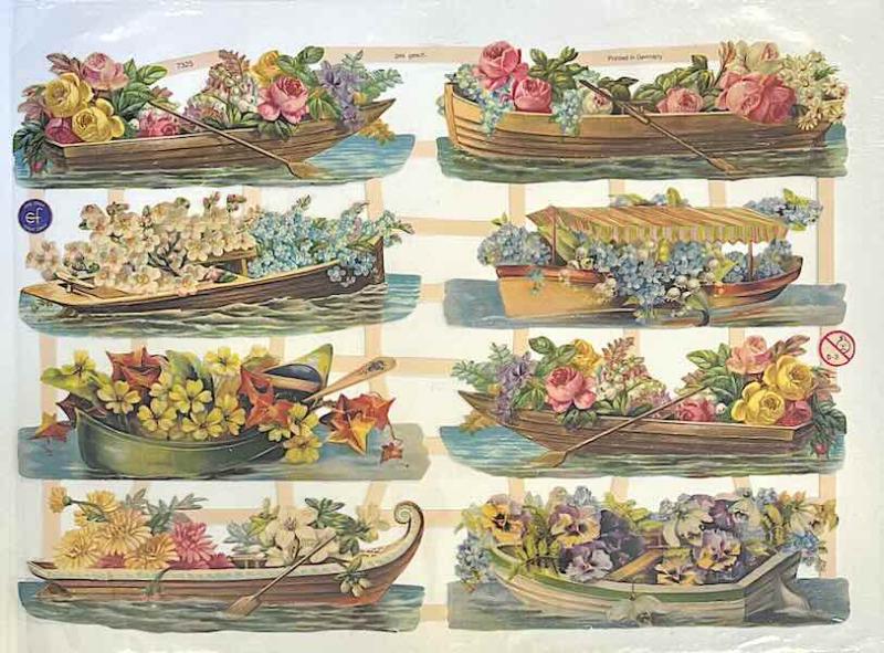 Bokmärken Båtar blommor (a)