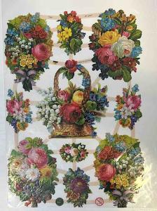 Bokmärken Blommor korg (d)