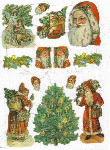 Bokmärken glitter tomtar barn julgran EF