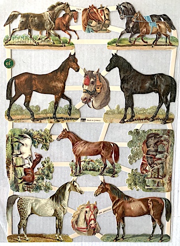 Bokmärken hästar retro9