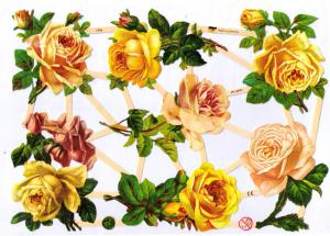 Bokmärken blommor 10 rosor