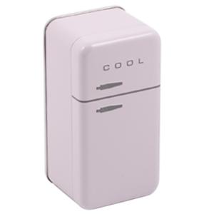 Retro Cooler kylskåp plåt (burk) ljusrosa S