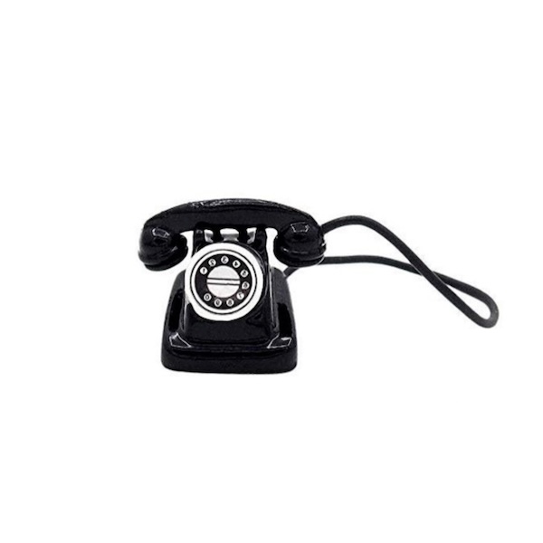 Telefon svart "snurrskiva"