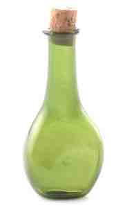Flaska m kork grön