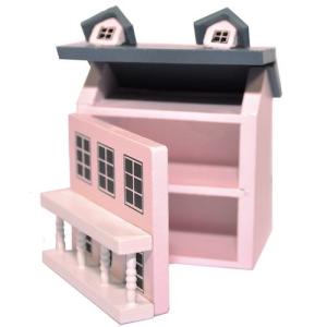Dockhus till dockorna miniatyr rosa