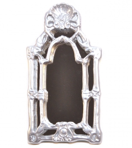 Spegel pampig viktoriansk silver