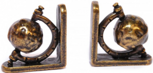 2 st Bokstöd jordglob