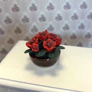 Blomma röda rosor bordsdekoration