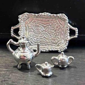 4 delar kaffeservis silver