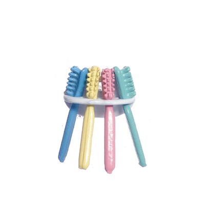 Tandborstar i hållare tandborste