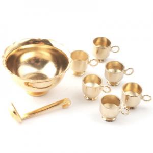 Glögg- punchskål med muggar o skopa