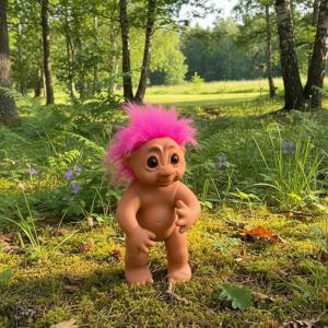 Stort DAM troll utan kläder, stämplad By DAM Things Denmark, vintage