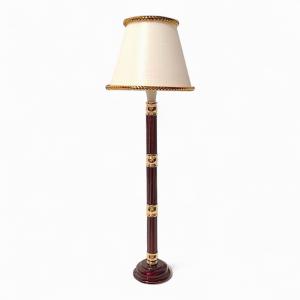 Golvlampa mässing trä EL