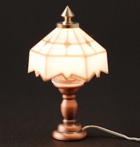 Lampa bordslampa vit Tiffany EL