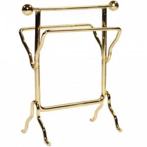 Handdukstork klädhängare herrbetjänt guld