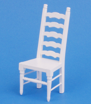 Stol dekorativ rygg vit köksstol