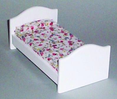 Säng vit blommor barnsäng