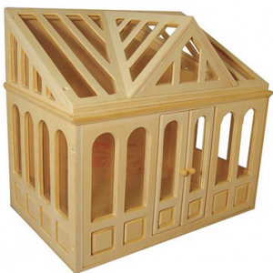 Conservatory / växthus omålat tittskåp