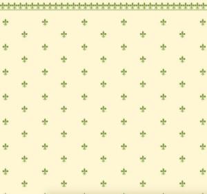 Tapet Fleur de lys green ivory