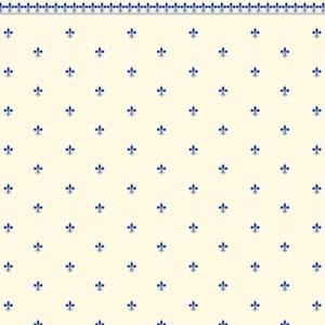 Tapet Fleur de lys blue creme