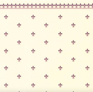 Tapet Fleur de lys burgundy creme