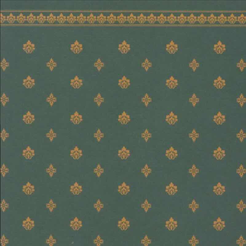 Tapet Garden Crest green ivory