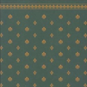 Tapet Garden Crest green ivory