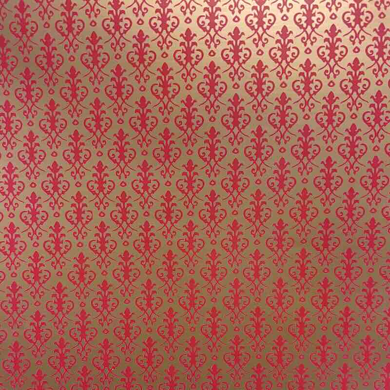 Tapet Victorian red gold