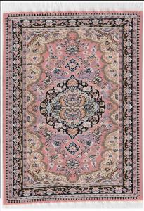 Matta orientalisk äkta matta rosa creme svart 29 x 20