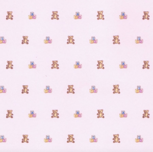 Tapet nallar rosa