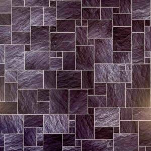Golv klinker dark slate random tile