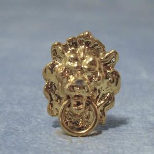 Dörrklapp lejon i guld metall