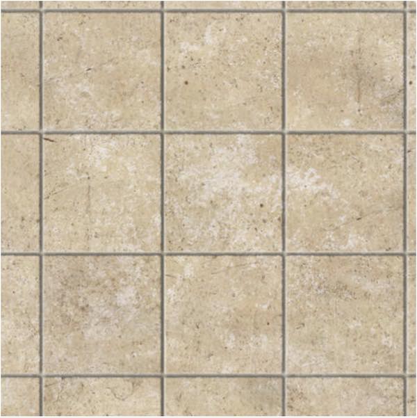 Golv limestone square tiles brown